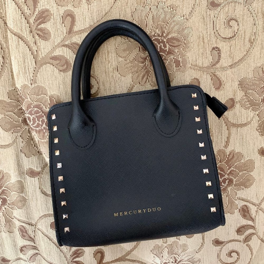 Japanese Black top handle mini bag